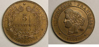 5 Centimes 5 centimes 1897 A Monnaie française, Cérès Torche (Paris)  30,00 EUR  Excl. 7,00 EUR Verzending