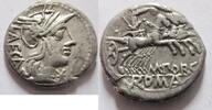 Römische Republik Denar Denar der Römischen Republik M. PORCIVS LAECA 125 v. Chr. -