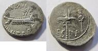 Römische Republik Denar Legions-Denar Marcus Antonius Legion IV. Rs. Legionsadler zwei Feldzeichen -