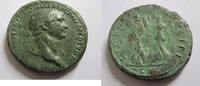 Rom Sesterz Sesterz von Trajanus Rs. Viktoria n. links stehend -