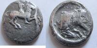 Griechenland Didrachme Didrachme von Gela auf Sizilien Reiter/Androkephale Stierprotome -