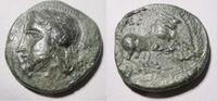 Sizilien AE-20 Ae-20mm von Syracus auf Sizilien unter Hiketas Rs. Wagenlenker in Biga n. rechts -