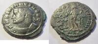 Rom AE-Follis AE-Follis von Galerius aus Lugdunum mit Linksporträt Rs. Genius n. l. stehend -