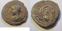 Rom Ae-26 Ae-26 von Philippus II. (Junior) aus Nisibis Rs. Tyche in Tempel -