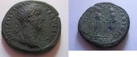 Rom Sesterz Sesterz von LUCIUS VERUS Rs. Lucius Verus mit Marc aurel stehend -