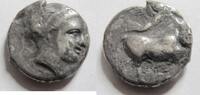 Griechenland Didrachme Didrachme von Neapolis in Kampanien Rs. menschenköpfiger Stier n. rechts -