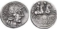 Roman Republican - Rome AR Denarius 122 BC - Q. Minucius Rufus - aEF 180,00 EUR  Excl. 8,00 EUR Verzending