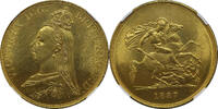 Great Britain Five Pounds 1887 Victoria MS 62 10564,03 EUR  Excl. 34,44 EUR Verzending