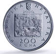 Croatia 200 kuna Slava Raskaj Famous Women Painter Art proof silver coin 2000
