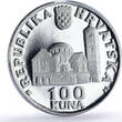Croatia 100 kuna St. Blaise Church Monastery Zagreb Religion silver coin 1994 Proof