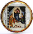 Cook Islands 20 dollars Raphael Art Sistine Madonna colored silver coin 2009 Proof