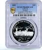 Liberia 20 dollars Liberia 20 dollars Railway Trains Locomotive Seraing PR68 PCGS Ag coin 2001 -
