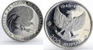 Indonesia 200 rupiah Indonesia 200 rupiah 25th Anniversary Independence Great Bird silver coin 1970 -