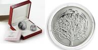 Israel 2 new shekels Israel set of 2 silver coins 1 and 2 shekels Burning Bush Biblical Art 2004 -