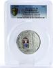 Cook Islands 10 dollars Cook Islands 10 dollars Windows Heaven Zagreb Cathedral PL70 PCGS Ag coin 2015 -