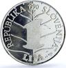 Slovenia 1 lipa Slovenia 1 lipa Poet Dr France Preseren Poetry Literature proof silver coin 1990 -