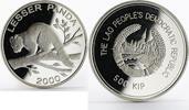 Laos 500 kip Laos 500 kip Lesser Panda proof silver coin 2000 -