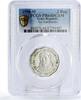 India 2 rupees India 2 rupees Philosopher Poet Sri Aurobindo Literature PR64 PCGS Ni coin 1998 -