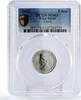 Indonesia 5 sen Indonesia Irian Barat 5 sen President Sukarno MS63 PCGS Al coin 1962 -