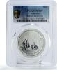 Australia 50 cents Australia 50 cents Lunar Calendar II Year of Rabbit MS69 PCGS silver coin 2011 -