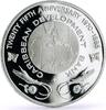 Bahamas 10 dollars Bahamas 10 dollars 25th Anniversary Caribbean Development Bank silver coin 1995 -