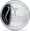 Turkey 50 lira Turkey 50 lira Monetary Fund Meeting Summit Istanbul City proof silver coin 2009 -