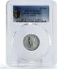 Indonesia 5 sen Indonesia Riau Archipelago 5 sen President Sukarno MS63 PCGS Al coin 1962 -