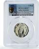 India 2 rupees India 2 rupees 150 Years Railways Trains Elephant SP67 PCGS CuNi coin 2003 -