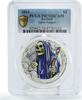 Kiribati 5 dollars Kiribati 5 dollars Crypt Grim Reaper PR70 PCGS colored silver coin 2016 -
