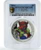 Kiribati 5 dollars Kiribati 5 dollars Crypt Werewolf Wolfman PR70 PCGS colored silver coin 2016 -