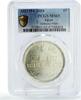 Egypt 5 pounds Egypt 5 pounds Abbasia Mint Building Architecture MS65 PCGS silver coin 2004 -