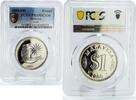 Malaysia 1 ringgit Malaysia 1 ringgit State Coinage Parliament House KM-9.1 PR69 PCGS CuNi coin 1980 -