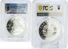 Tajikistan 5 somoni Tajikistan 5 somoni EurAsEC Eurasian Economic Community Capital PR70 PCGS silver coin 2010 -
