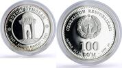Uzbekistan 100 som Uzbekistan 100 som Great Ancestors Poet Alisher Navoi proof silver coin 1999 -