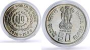 India 50 rupees India 50 rupees International Labor Organisation ILO CuNi coin 1994 -