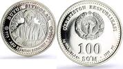 Uzbekistan 100 som Uzbekistan 100 som Great Ancestors Scientist Al Biruni proof silver coin 1999 -