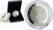 Azerbaijan 5 manat Azerbaijan 5 manat Telecommunication Satellite Azerspace Launch proof silver coin 2015 -