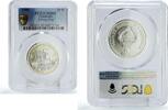 Cambodia 20 riels Cambodia 20 riels Old Sailing Craft Ship Clipper MS69 PCGS silver coin 1988 -