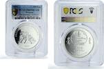 Mongolia 500 togrog Mongolia 500 togrog Protoceraptors Dinosaurs Fauna PR69 PCGS silver coin 2001 -