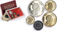 India 100 rupees India set of 4 Indira Gandhi Anniversary Politics proof silver coins 1985 -