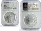 Kazakhstan 1 tenge Kazakhstan 1 tenge Irbis Snow Leopard Investment MS70 NGC silver coin 2022 -