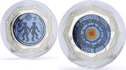 Kazakhstan 100 tenge Kazakhstan 100 tenge Zodiac Signs Series Gemini proof bimetal AgTa coin 2018 -