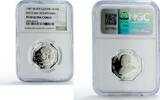 Sierra Leone 1 leone Sierra Leone 1 leone Independence Freetown Bicentenary PF69 NGC silver coin 1987 -