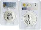 Cambodia 3000 riels Cambodia 3000 riels Lunar Calendar Dog Year Husky PL69 PCGS silver coin 2006 -