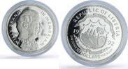 Liberia 10 dollars Liberia 10 dollars Chancellor Willy Brandt Politics proof silver coin 1992 -