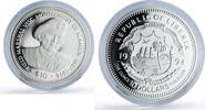 Liberia 10 dollars Liberia 10 dollars World War II WWII Generals Montgomery proof silver coin 1994 -