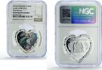 Tanzania 1000 francs Tanzania 1000 shillings Precious Love Peacock Bird PF69 NGC silver coin 2014 -
