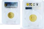 Kazakhstan 1000 tenge Kazakhstan 1000 tenge Altyn Adam Golden Man Sculpture PR64 PCGS gold coin 2001 -