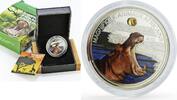 Niger 1000 francs Niger 1000 francs Conservation Wildlife Hippo Fauna w/ Crystal silver coin 2012 -