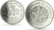Bhutan 300 ngultrum Bhutan 300 ngultrum Lunar Calendar Year of the Monkey proof silver coin 1996 -